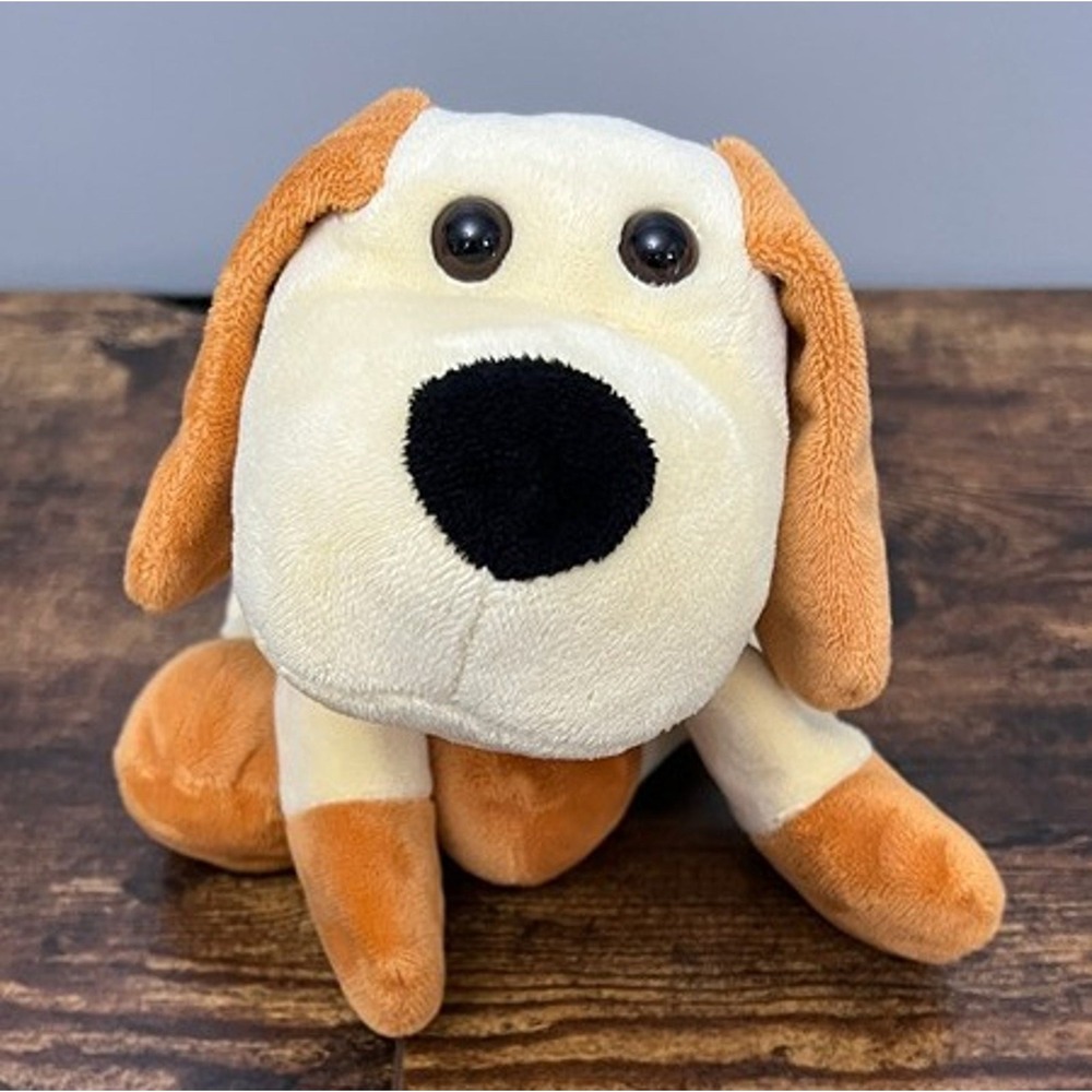 Plushland Cream Brown Floppy Puppy Dog Stuffed Animal Bean Bag Plush Toy 2016